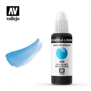 Aquarela Liquida - akwarela w płynie Vallejo 32 ml 430 cerulean blue